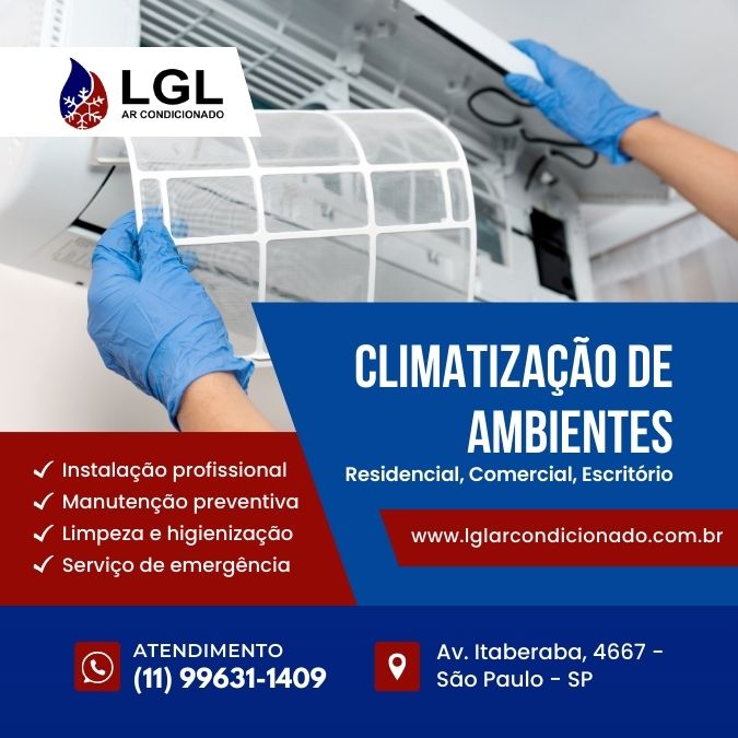 Prestação de serviço na área de climatização de ambientes